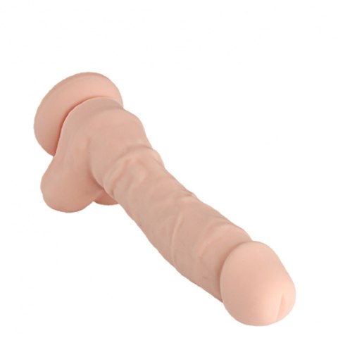 Dildo Dream Toys 7,4, silikon, zginalny, na przyssawce, z jądrami Dildo Dream Toys 7,4, silikon, zginalny, na przyssawce, z jądrami