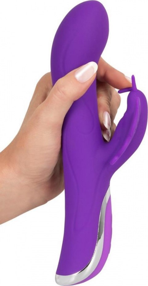 Wibrator o ruchu rotacyjnym i wibracji, ze stymulacją łechtaczki, Smile Motyl.