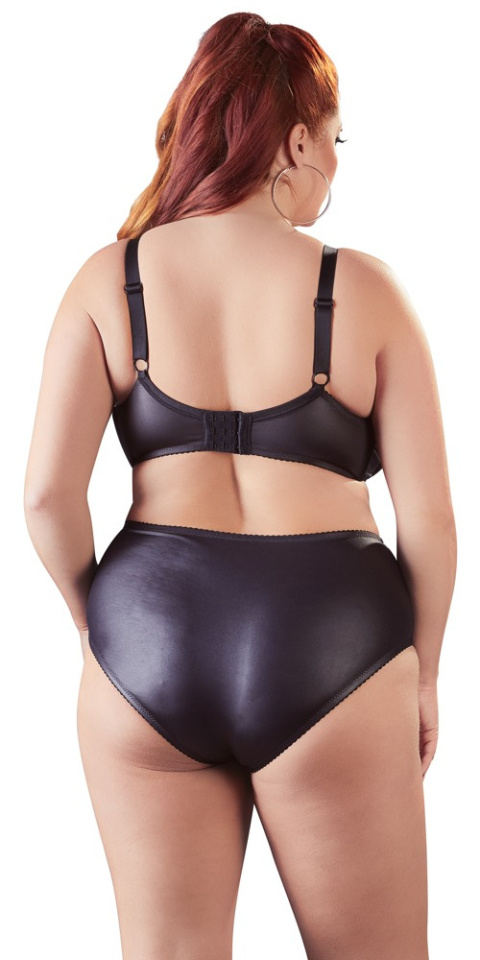 Komplet bielizny erotycznej Cottelli Curves, biustonosz na fiszbinach i wysokie, zamknięte figi. Komplet bielizny erotycznej Cottelli Curves, biustonosz na fiszbinach i wysokie, zamknięte figi.
