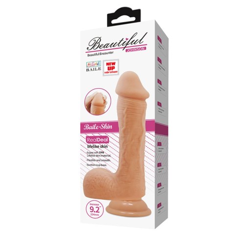 Dildo na przyssawce, z wibracjami (wibrator realistyczny), Johnson 9.2, Baile, baterie, TPR Dildo na przyssawce, z wibracjami (wibrator realistyczny), Johnson 9.2, Baile, baterie, TPR