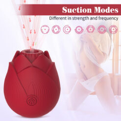 Masażer łechtaczki/sutków, ssący, róża Passionate, slikon, USB Masażer łechtaczki/sutków, ssący, róża Passionate, slikon, USB