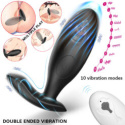 Masażer prostaty/stymulator punktu G, korek analny z wibracjami i pilotem, uniwersalna zabawka Super Woman silikon, USB.- Masażer prostaty/stymulator punktu G, korek analny z wibracjami i pilotem, uniwersalna zabawka Super Woman silikon, USB.-