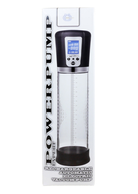 Pompka erekcyjna (próżniowa), elektryczna, z wyświetlaczem, USB, Power Pump Expert, Boss of Toys