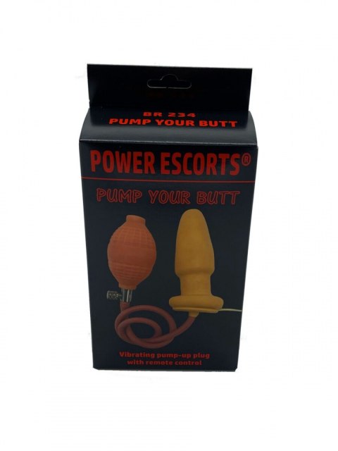 Pompowany korek analny, wihbracje, pilot na kablu, beterie, TPR, PowerEscorts Pompowany korek analny, wihbracje, pilot na kablu, beterie, TPR, PowerEscorts