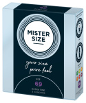 Prezerwatywy Mister Size 69, szerokość 69 mm, największy rozmiar dostepny na rynku, pudełko 3 szt. Prezerwatywy Mister Size 69, szerokość 69 mm, największy rozmiar dostepny na rynku, pudełko 3 szt.