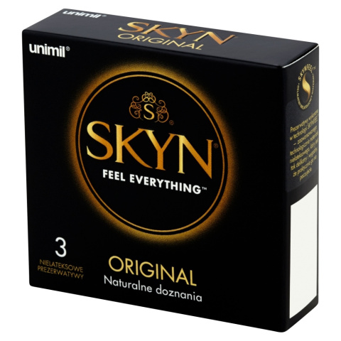 Prezerwatywy bez lateksu, SKYN Original, klasyczne, pudełko 3 szt. Prezerwatywy bez lateksu, SKYN Original, klasyczne, pudełko 3 szt.
