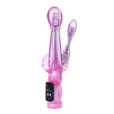 Wibrator Intimate Tease, potrójna stymulacja, giętki, baterie, TPR