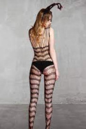Bodystocking (catsuit),otwarty w kroku kombinezon erotyczny z elastycznej siatki, Rimes Bodystocking (catsuit),otwarty w kroku kombinezon erotyczny z elastycznej siatki, Rimes