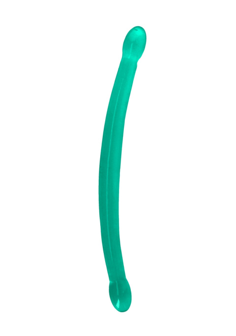 Dildo dwustronne, nierealistyczne, krystalicznie szmaragdowe, przejrzyste, TPE Dildo dwustronne, nierealistyczne, krystalicznie szmaragdowe, przejrzyste, TPE