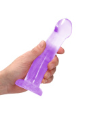Dildo na przyssawce, 7.0, nierealistyczne, krystalicznie fiołkowe, TPE Dildo na przyssawce, 7.0, nierealistyczne, krystalicznie fiołkowe, TPE