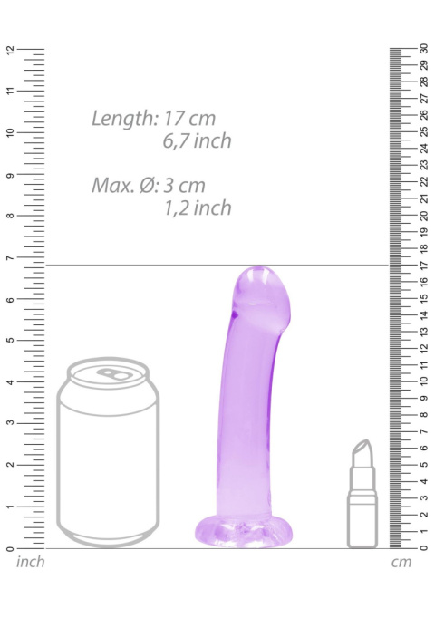 Dildo na przyssawce, 7.0, nierealistyczne, krystalicznie fiołkowe, TPE Dildo na przyssawce, 7.0, nierealistyczne, krystalicznie fiołkowe, TPE