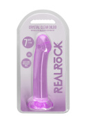 Dildo na przyssawce, 7.0, nierealistyczne, krystalicznie fiołkowe, TPE Dildo na przyssawce, 7.0, nierealistyczne, krystalicznie fiołkowe, TPE