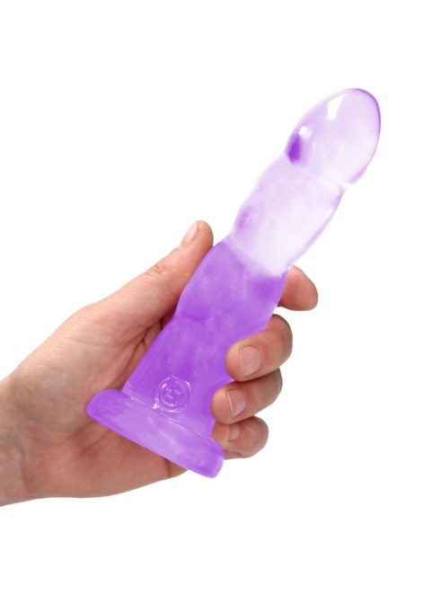 Dildo na przyssawce, 7.0, nierealistyczne o stopniowanej średnicy, krystalicznie fiołkowe, TPE Dildo na przyssawce, 7.0, nierealistyczne o stopniowanej średnicy, krystalicznie fiołkowe, TPE
