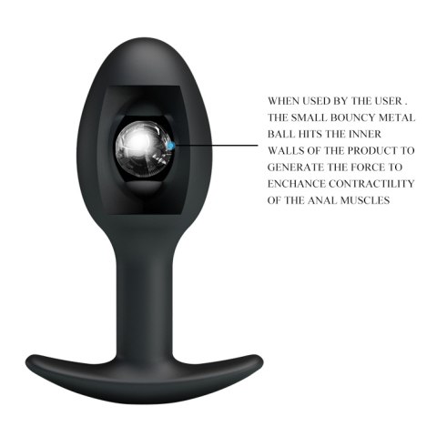 Korek analny (zatyczka analna) z mimośrodem, silikon, Pretty Love Korek analny (zatyczka analna) z mimośrodem, silikon, Pretty Love