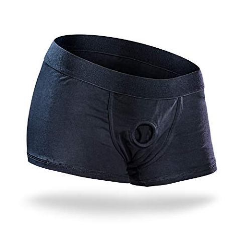 Uprząż do strap-ona, majtki/bokserki z pierścieniem, bawełna, elastan, rozmiar 2XL, Temptasia Uprząż do strap-ona, majtki/bokserki z pierścieniem, bawełna, elastan, rozmiar 2XL, Temptasia