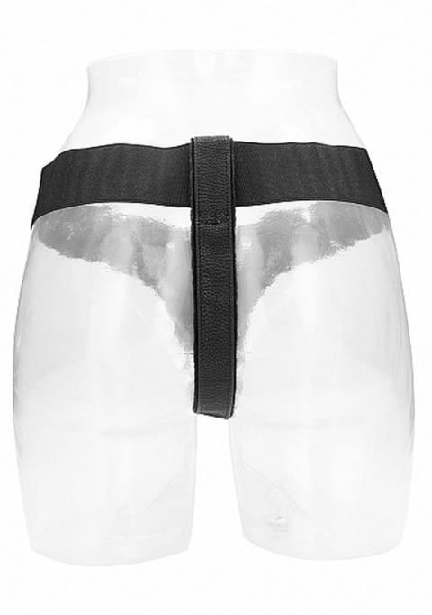 Uprząż RealRock Elastic Harness do strap-ona, wygodne majtki z szerokiej gumy z metalowym kółkiem Uprząż RealRock Elastic Harness do strap-ona, wygodne majtki z szerokiej gumy z metalowym kółkiem