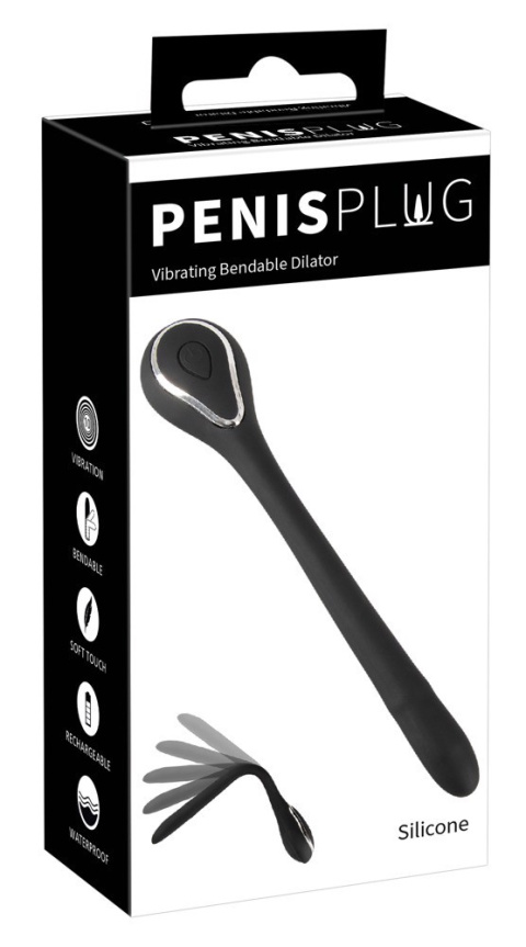 Dilator z wibracjami, zginany, Penis Plug Bendable, silikon, USB Dilator z wibracjami, zginany, Penis Plug Bendable, silikon, USB