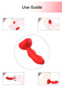 Dildo analne, korek analny, wibrujacy, realistyczny, zakończony różą, Blooming Rose, USB, silikon