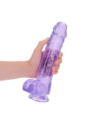 Dildo na przyssawce, bardzo duże, 10.0, krystalicznie fiołkowe, TPE Dildo na przyssawce, bardzo duże, 10.0, krystalicznie fiołkowe, TPE