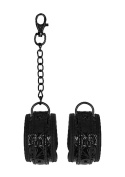 Kajdanki na ręce, z miękkim wyłożeniem, winyl, neopren, metal, klamry, Luxury Kajdanki na ręce, z miękkim wyłożeniem, winyl, neopren, metal, klamry, Luxury