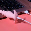 Korek analny z wibracjami i pilotem bezprzewodowym, można nosić w każdej pozycji, silikon, USB Korek analny z wibracjami i pilotem bezprzewodowym, można nosić w każdej pozycji, silikon, USB