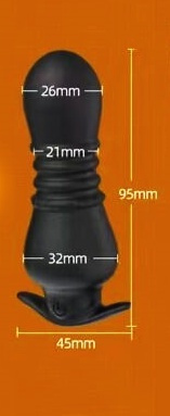 Korek analny z wibracjami, do noszenia, silikon, Prostate Masager, USB, rozmiar M