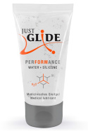 Lubrykant (żel) hybrydowy, silikon+woda, bezpieczny dla prezerwatyw, Just Glide Performance, 50 ml Lubrykant (żel) hybrydowy, silikon+woda, bezpieczny dla prezerwatyw, Just Glide Performance, 50 ml