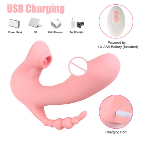 Masażer damski, 3-punktowy, pilot bezprzewodowy, Jump Egg, silikon, USB Masażer damski, 3-punktowy, pilot bezprzewodowy, Jump Egg, silikon, USB