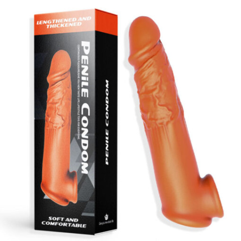 Nakładka na penisa, pogrubiająca, Penile Condom, TPE Nakładka na penisa, pogrubiająca, Penile Condom, TPE