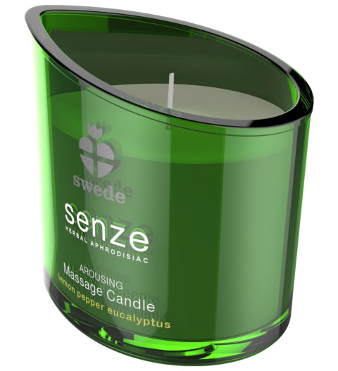Świeca do masażu i aromaterapii, aromat cytryny i eukaliptusa, Senze Arousing, 50 ml Świeca do masażu i aromaterapii, aromat cytryny i eukaliptusa, Senze Arousing, 50 ml