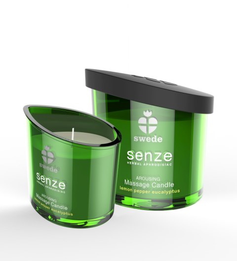 Świeca do masażu i aromaterapii, aromat cytryny i eukaliptusa, Senze Arousing, 50 ml Świeca do masażu i aromaterapii, aromat cytryny i eukaliptusa, Senze Arousing, 50 ml