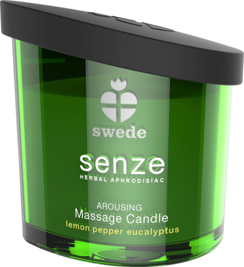 Świeca do masażu i aromaterapii, aromat cytryny i eukaliptusa, Senze Arousing, 50 ml Świeca do masażu i aromaterapii, aromat cytryny i eukaliptusa, Senze Arousing, 50 ml