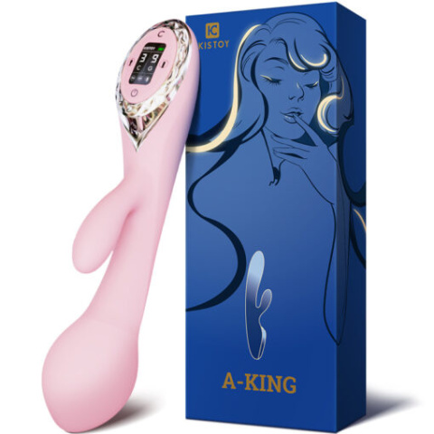 Wibrator Kistoy, A-King, z displayem, pompowany, USB, silikon Wibrator Kistoy, A-King, z displayem, pompowany, USB, silikon