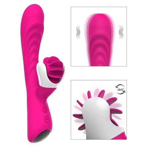 Wibrator z wibracjami i rotacjami (język), Nymph, S-Hande Wibrator z wibracjami i rotacjami (język), Nymph, S-Hande