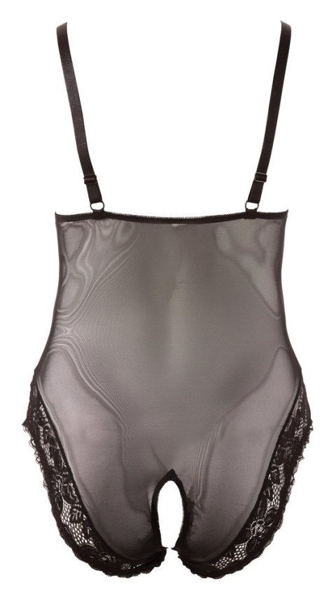 Body otwarte w kroku, Cottelli Curves, czarne Body otwarte w kroku, Cottelli Curves, czarne