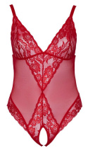 Body otwarte w kroku, Cottelli Curves, czerwone Body otwarte w kroku, Cottelli Curves, czerwone