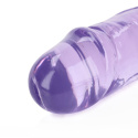 Podwójne (dwustronne) dildo kryustalicznie fiołkowe, TPE, Shots Podwójne (dwustronne) dildo kryustalicznie fiołkowe, TPE, Shots