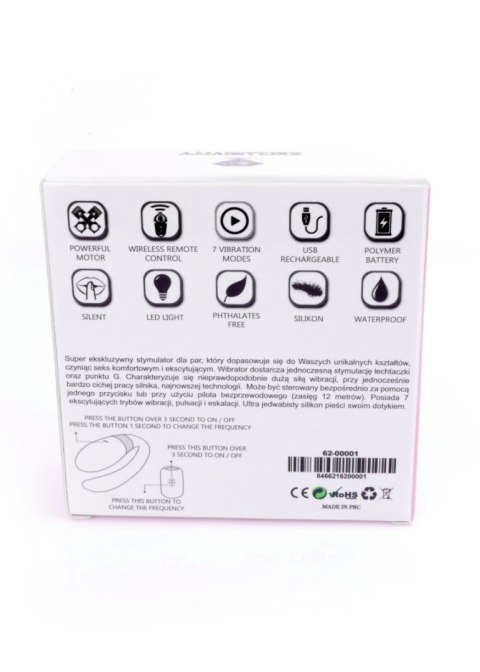 Stymulator/masażer dla par lub dla pań, podkówka, pilot bezprzewodowy Stymulator/masażer dla par lub dla pań, podkówka, pilot bezprzewodowy
