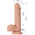 Wibrator realistyczny (wibrujące dildo) na przyssawce, przesuwna skóra, Bahamut 8,5", baterie, TPR, Baile Wibrator realistyczny (wibrujące dildo) na przyssawce, przesuwna skóra, Bahamut 8,5", baterie, TPR, Baile