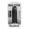 Dildo gigant na przyssawce, Realrock 8", proste, bez jader, PVC Dildo gigant na przyssawce, Realrock 8", proste, bez jader, PVC