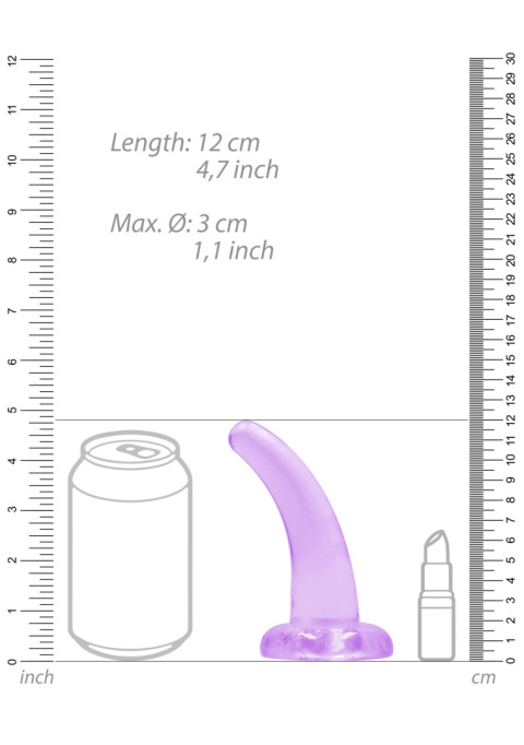 Dildo na przyssawce, 5.0, nierealistyczne, krystalicznie fiołkowe, TPE Dildo na przyssawce, 5.0, nierealistyczne, krystalicznie fiołkowe, TPE