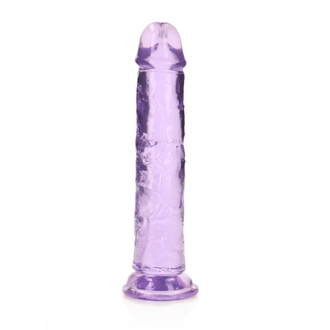 Dildo na przyssawce, 7.0, krystalicznie fiołkowe, bez jąder, TPE Dildo na przyssawce, 7.0, krystalicznie fiołkowe, bez jąder, TPE