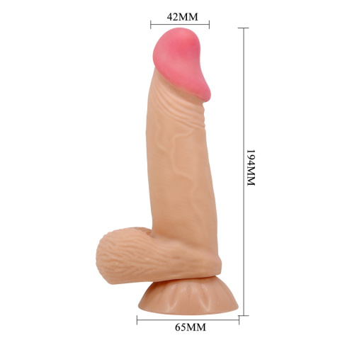 Dildo na przyssawce, bez wibracji, ruchoma skóra, TPR, Sliding Skin Bendable 7,6 Dildo na przyssawce, bez wibracji, ruchoma skóra, TPR, Sliding Skin Bendable 7,6