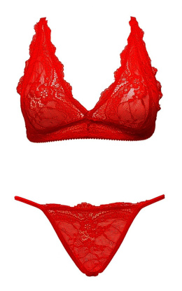 Komplet bielizny Sexy Suit (biustonosz bralette i stringi), czerwony