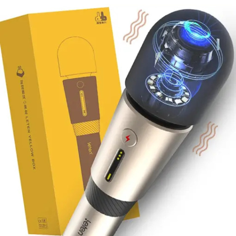 Masażer uniwersalny, magiczna różdżka, silne wibracje, podgrzewanie, funkcja turbo, Leten, silikon, USB Masażer uniwersalny, magiczna różdżka, silne wibracje, podgrzewanie, funkcja turbo, Leten, silikon, USB