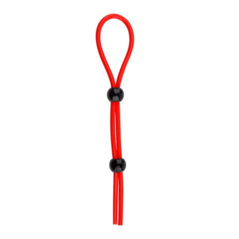 Pierścień erekcyjny typu "lasso", na penisa i jądra, z regulowanym obwodem, silikon Pierścień erekcyjny typu "lasso", na penisa i jądra, z regulowanym obwodem, silikon