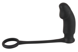 Pierścień na penisa z wibrującym korkiem analnym do masażu prostaty, Ring&Plug, silikon, baterie
