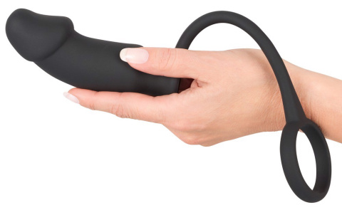 Pierścień na penisa z wibrującym korkiem analnym do masażu prostaty, Ring&Plug, silikon, baterie Pierścień na penisa z wibrującym korkiem analnym do masażu prostaty, Ring&Plug, silikon, baterie