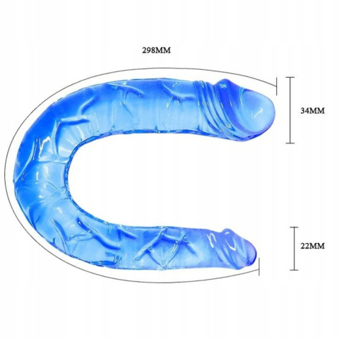 Podwójne dildo waginalno-analne, giętkie, TPR, Baile Podwójne dildo waginalno-analne, giętkie, TPR, Baile