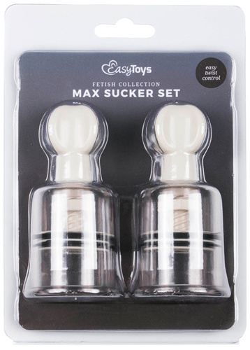 Pompki do sutków, ze śrubą regulującą siłę ssania, bez wibracji, średni rozmiar, Easy Toys Pompki do sutków, ze śrubą regulującą siłę ssania, bez wibracji, średni rozmiar, Easy Toys